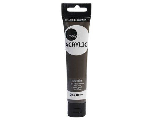 Daler Rowney Simply Acrylic Tüp 75 ml 247 Raw Umber