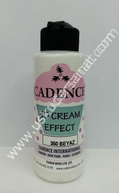 Cadence 3D Cream Effect Boya 250ml 350 Beyaz