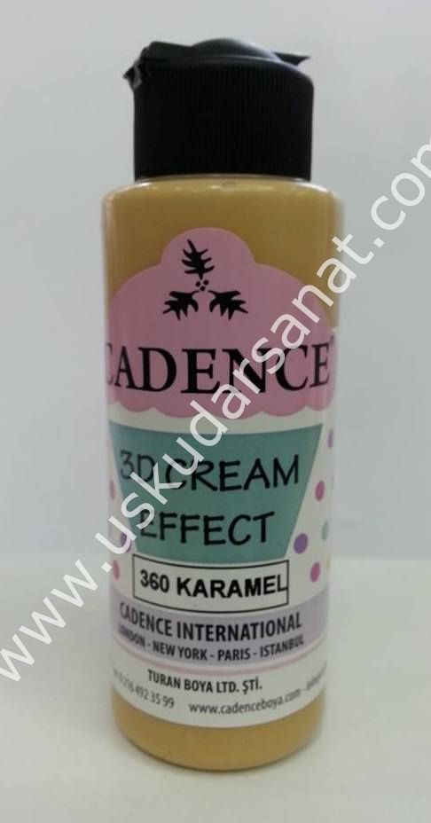 Cadence 3D Cream Effect Boya 250ml 360 Karamel