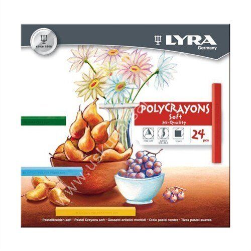 Lyra Polycrayons Soft - Toz Pastel 24 Renk