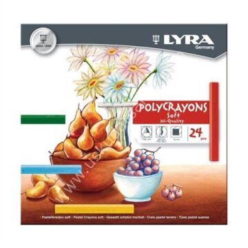 Lyra Polycrayons Soft - Toz Pastel 24 Renk