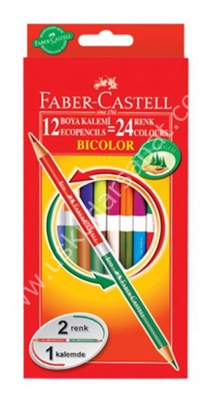 Faber Castell Bicolor 24 Renk Çift Taraflı Kullanım
