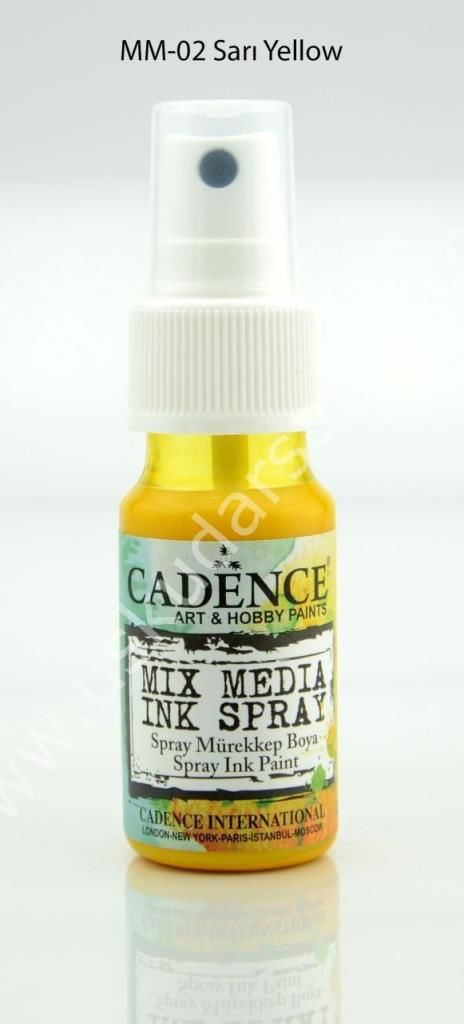 Cadence Mix Media Sprey Boya 25ml MM02 Sarı