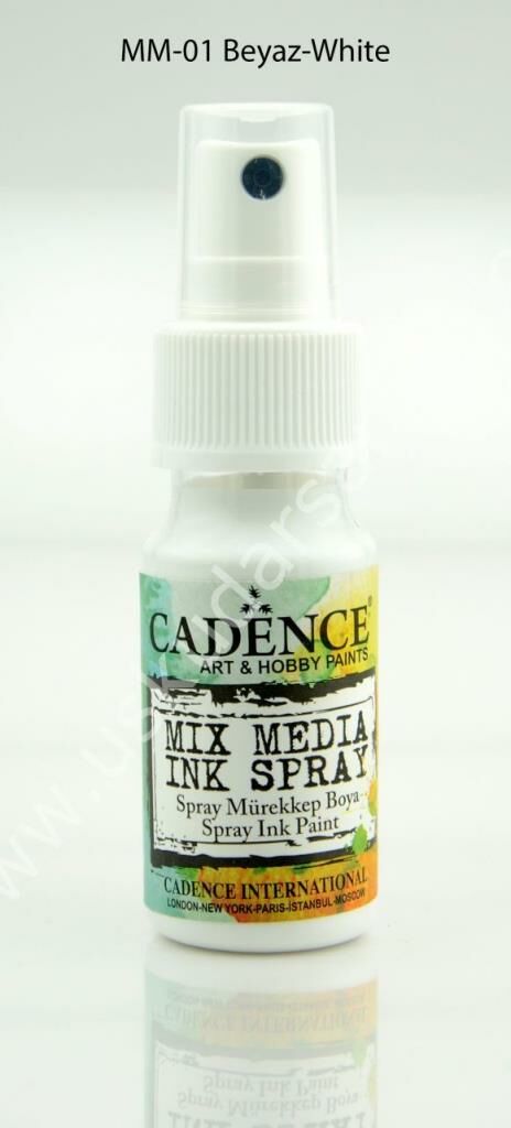 Cadence Mix Media Sprey Boya 25ml MM01 Beyaz