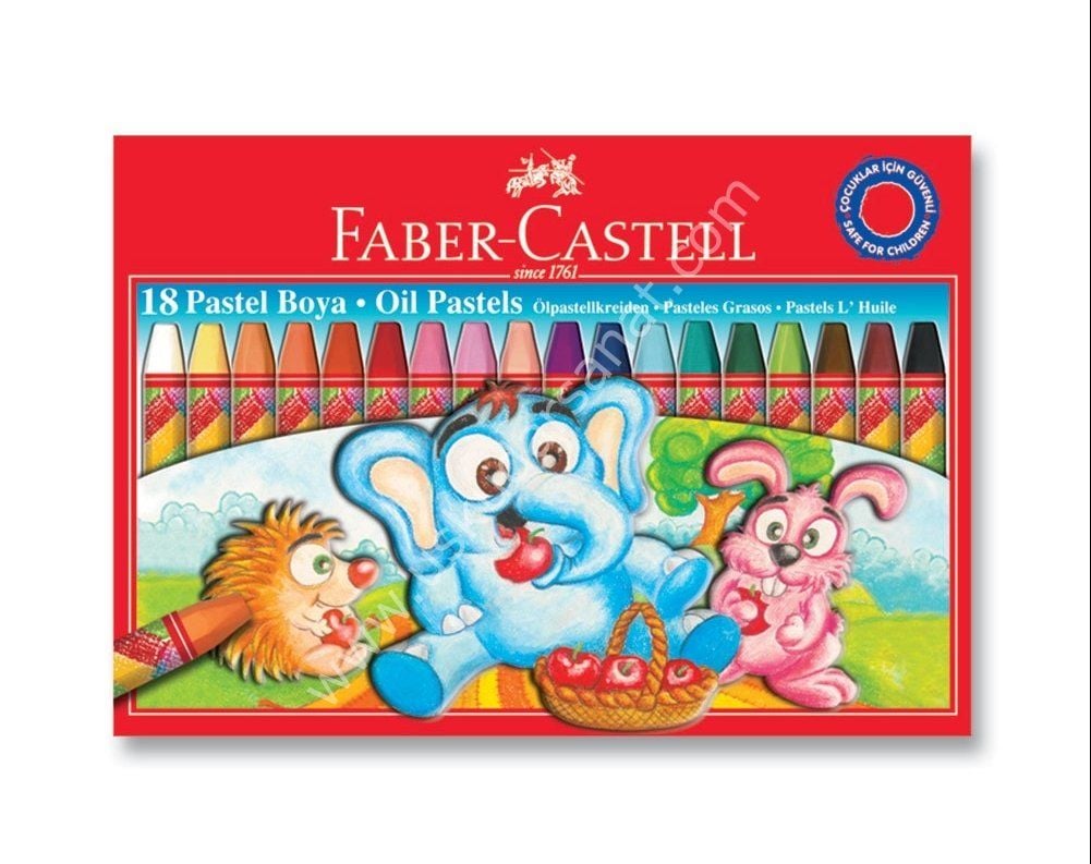 Faber Castell Pastel Boya 18 renk Karton Kutu Set