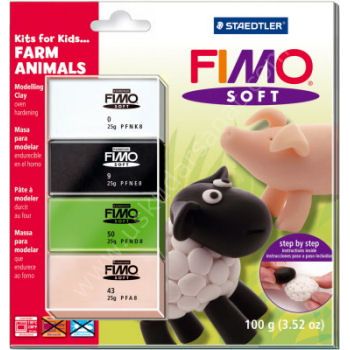 Fimo Kits for Kids Polimer Kil Seti - Çiftlik Hayvanları