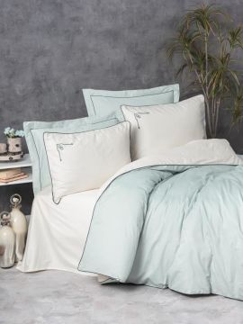 Cotton Box Çift Kişilik Elit Saten Nevresim Takımı Vanko Mint