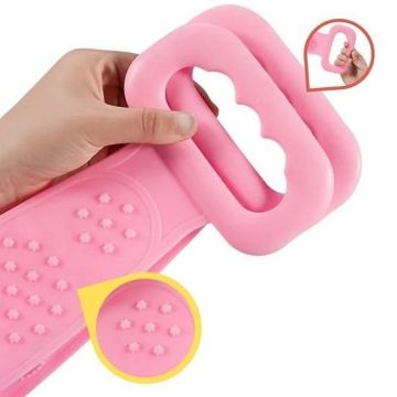 Çift Taraflı Banyo Hamam Lifi Silikon Masajlı Yumuşak Duş Lifi Uzun Ömürlü Hazır Banyo Kesesi -1 Adet Stokta Olan Renk Gönderilir