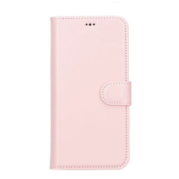 Apple iPhone 13 Pro Max Uyumlu Deri Cüzdanlı Kılıf NU2 Pembe