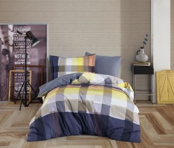 Hobby Tek Kişilik Poplin Nevresim Takımı Virginia Lacivert