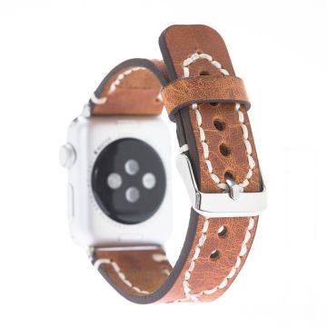 Apple Watch Uyumlu Deri Kordon 42-44-45mm V18 Daniel