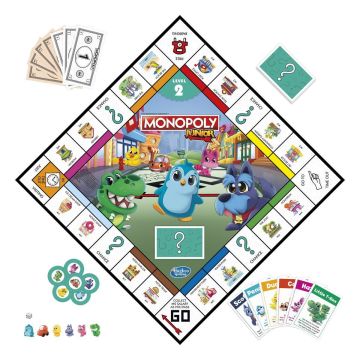 F8562 Hasbro Gaming - Monopoly Junior 2'si1 arada +4 yaş