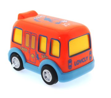 Çek Bırak Mini Sevimli Turuncu Otobüs