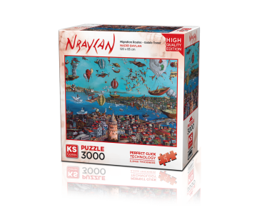 KS Puzzle 3000 Parça Nbaylan Migration Routes-Galata Tower