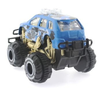 Çek Bırak Mini Off Road Mavi Polis Aracı