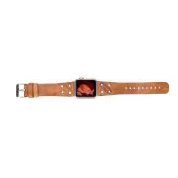 Apple Watch Uyumlu Deri Kordon Cross 42-44-45mm ST V18