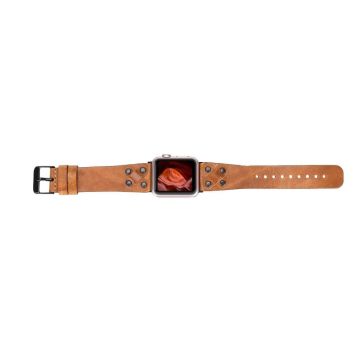 Apple Watch Uyumlu Deri Kordon Cross 42-44-45mm BT V18