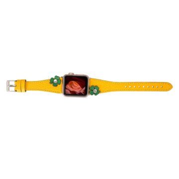 Apple Watch Uyumlu Deri Kordon Clover 42-44-45mm TR FL12