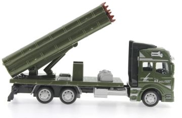 Sürtmeli Die Cast Metal Roketatar Rampalı Askeri Kamyon
