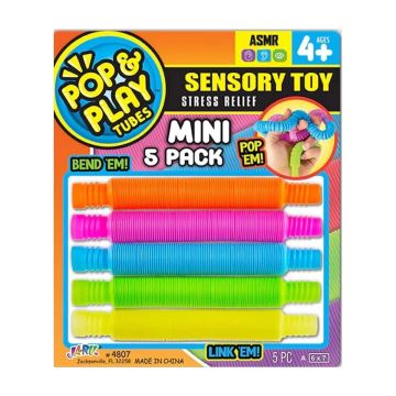 04807 -SUN-JRU-POP PLAY TUBES DUYUSAL STRES  OYUNCAĞI MİNİ 5Lİ