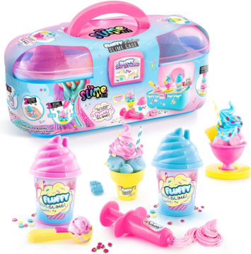 Fluffy Slime Case Marshmallow Dokulu Çantalı Slime