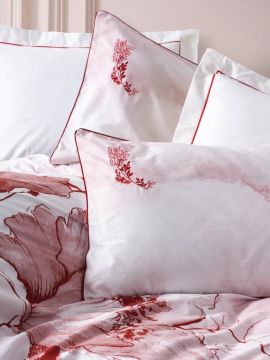 Cotton Box Çift Kişilik Elit Saten Nevresim Takımı Gules Kırmızı