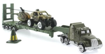 Tır Arazi Aracı ve Helikopterli Metal Askeri Araç Seti