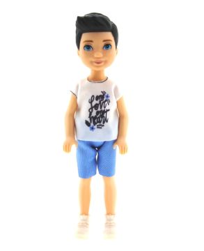Baonier Mavi Şortlu 14 cm  Tekli Erkek Bebek