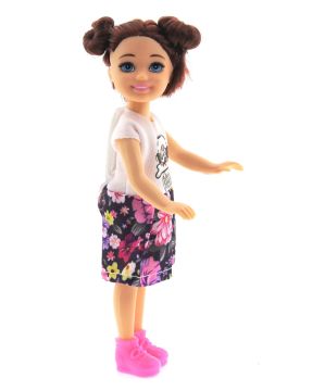Baonier Çiçek Etekli 14 cm Sarışın Tekli Kız Bebek
