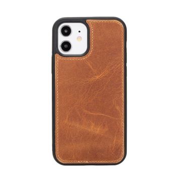 Apple iPhone 12 Uyumlu Deri Cüzdanlı Kılıf G19 Taba