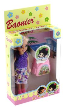 Baonier Mor Çiçek Elbiseli Bebeğim Seyahatte