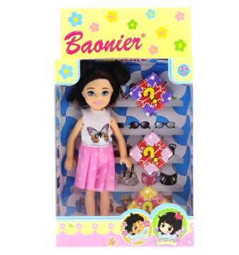 Baonier Beyaz Kelebek Elbiseli Sürpriz Paket Bebek