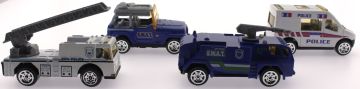 4'Lü Die Cast Polis Seti