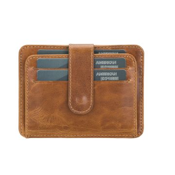 Çok Bölmeli Slim Deri Kartlık BLW019 V18 Taba