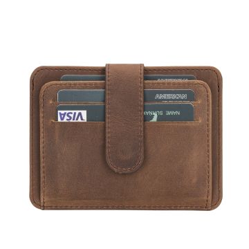 Çok Bölmeli Slim Deri Kartlık BLW019 G2 Antik Kahve