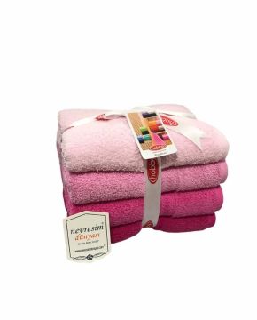 Hobby Rainbow 4´lü Havlu Seti Pembe