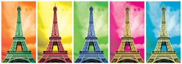 KS Puzzle 1000 Parça Panoramik Pop Art Eyfel Kulesi