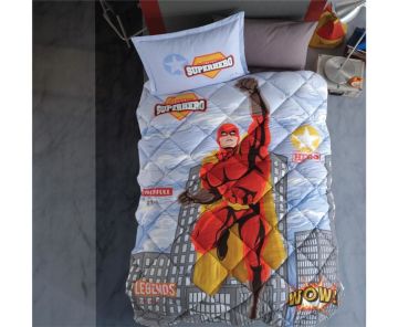 Clasy Tek Kişilik Ranforce Genç Desen Uyku Seti Superhero