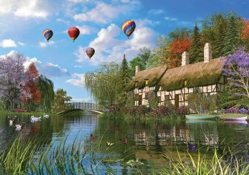 KS Puzzle 1000 Parça Old River Cottage Eski Nehir Kır Evi