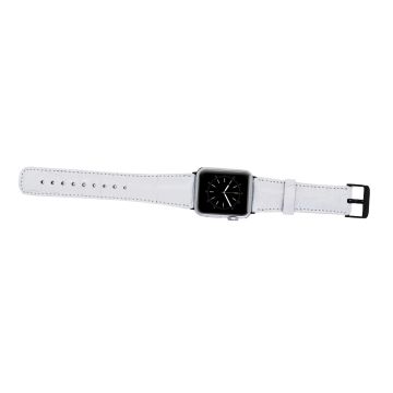Apple Watch Uyumlu Deri Kordon 42-44-45mm F3 Beyaz