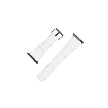 Apple Watch Uyumlu Deri Kordon 42-44-45mm F3 Beyaz