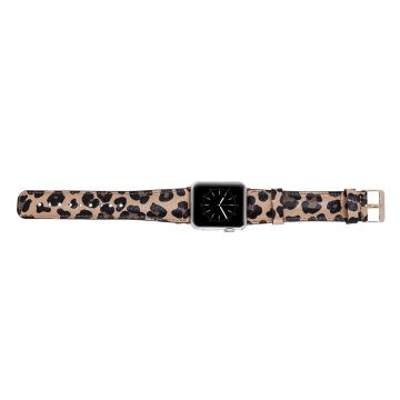 Apple Watch Uyumlu Deri Kordon 42-44-45mm Leopar NE