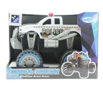 Sürtmeli Modifiye Dev Siyah Beyaz Polis Arazi Aracı