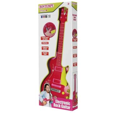 GİTAR ELEKTRONİK TUŞLU/TELLİ/ASKILI PEMBE