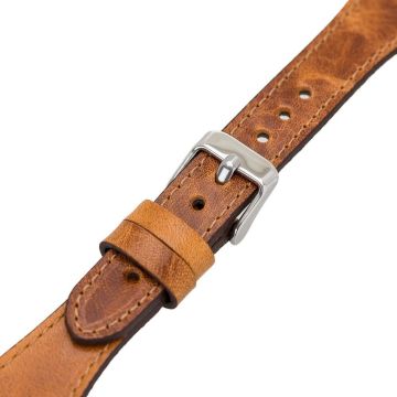 Apple Watch Uyumlu Deri Kordon 38-40-41mm Slim G19 Taba