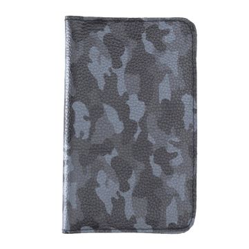 Leony 6.1 inch Uyumlu Deri Kartlıklı Kılıf Kamuflaj Gri