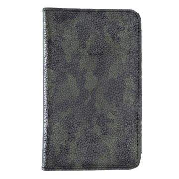 Leony 6.1 inch Uyumlu Deri Kartlıklı Kılıf Kamuflaj Yeşil