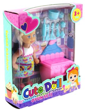 Cute Doll Mini Bebek Mutfak Oyun Seti