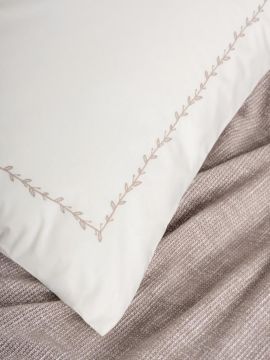 Cotton Box Embrova Şönil Çift Kişilik Yatak Örtüsü/Pike Takımı Loom Bej