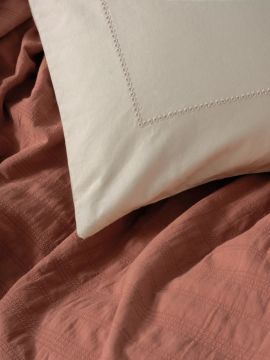 Cotton Box  Çift Kişilik Yatak Örtülü Pike Takımı Natura Vilo Kiremit
